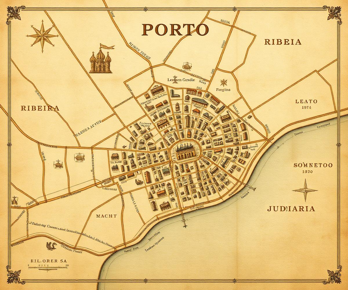 Carte historique de Porto